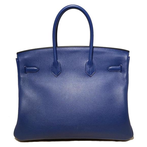 HERMES Rare Blue Sapphire Taurillon Novillo Sea Surf & Fun Birkin 35 - Picture 6 of 9